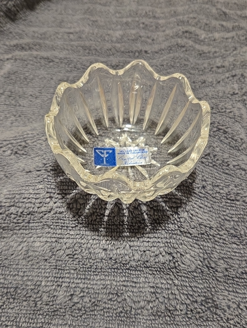 Lead Crystal Glass Decorative Bowl - Clear